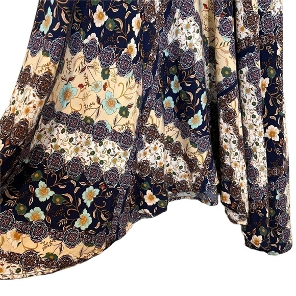 Abel the Label Anthropologie Bohemian Mixed Print Ghandi Maxi Dress Size Small - Picture 8 of 11